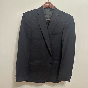 Calvin Klein Black Suit with Notch Lapels